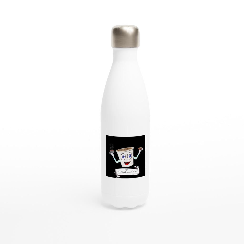 White 17oz Stainless Steel Water Bottle