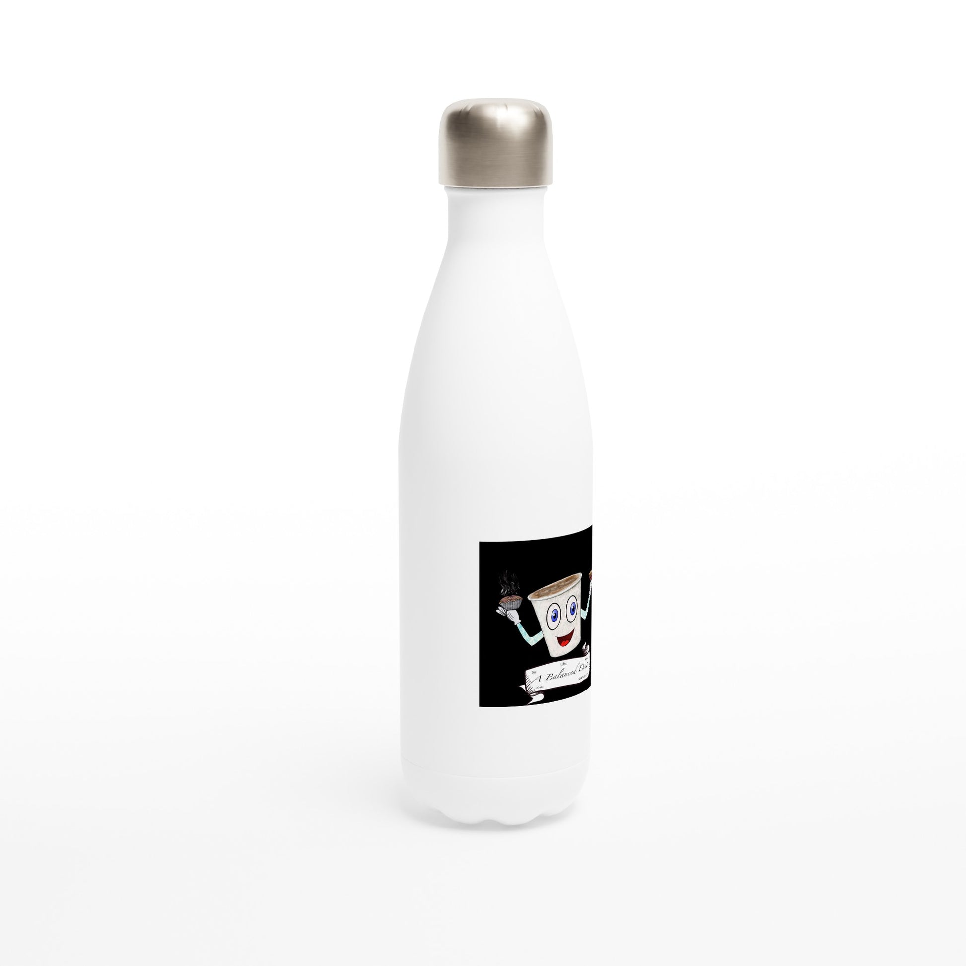 White 17oz Stainless Steel Water Bottle